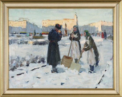 Манаков Борис Александрович. Ленинград. Уличная сцена 